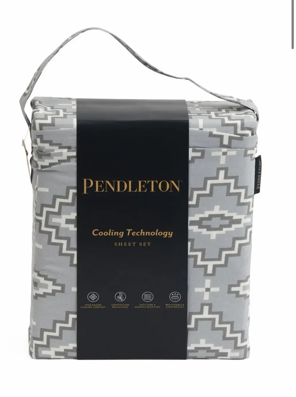 New! Pendleton OTERO Gray 4pc Queen Sheet Set With Cooling Technology Aztec